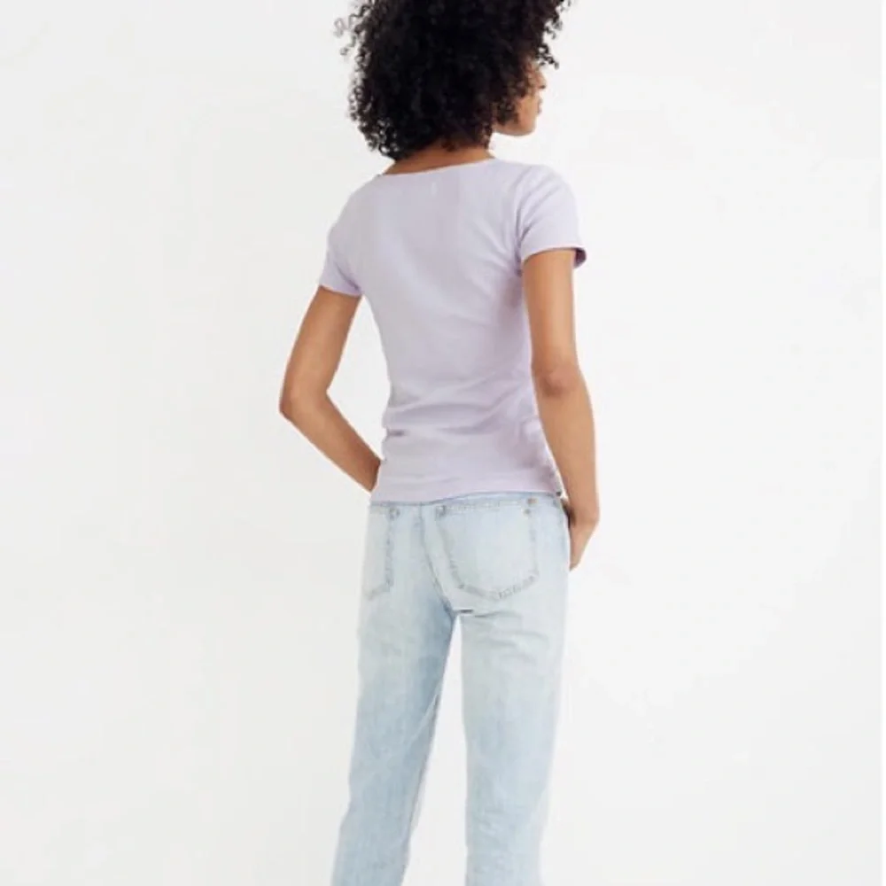 MOVING SALE | Madewell NWT Women’s Scoopneck Baby T-Shirt Sundrenched Lilac, XL - Picture 5 of 8